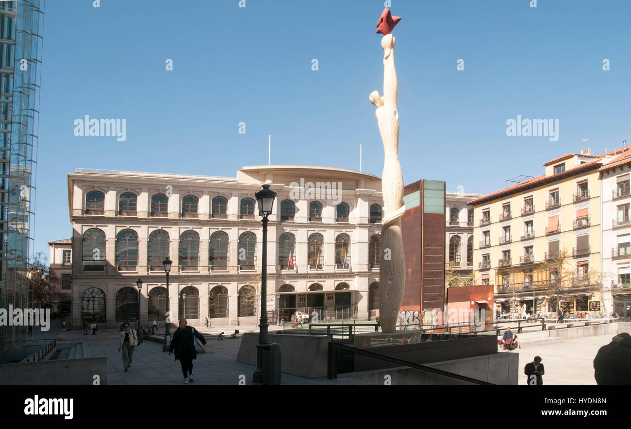 Außenseite des Museo Reina Sofia, Madrid, Spanien Stockfoto