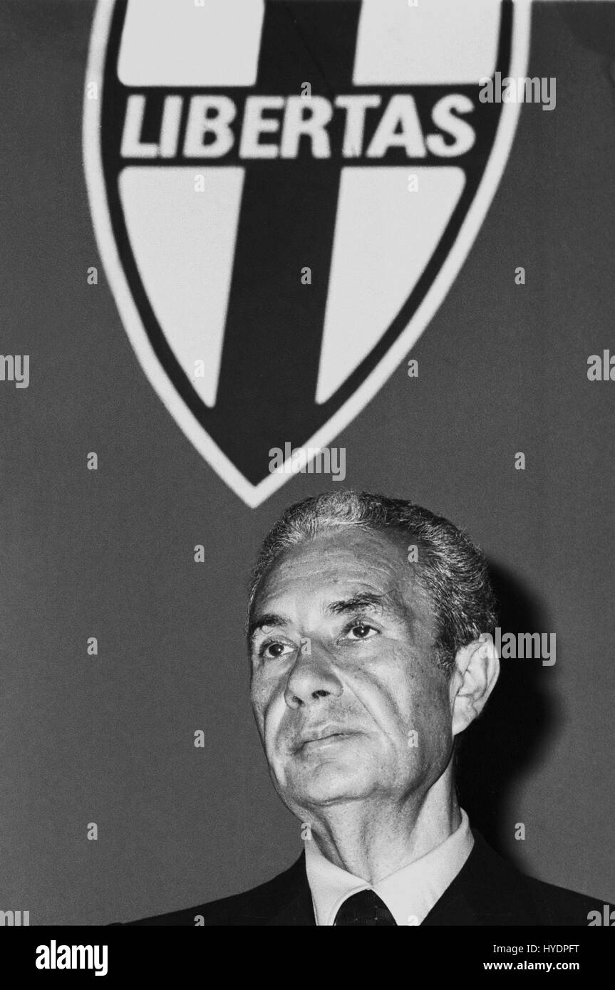 Aldo Moro, Präsident von der christdemokratischen Partei (Bergamo, Italien, 1977) Stockfoto