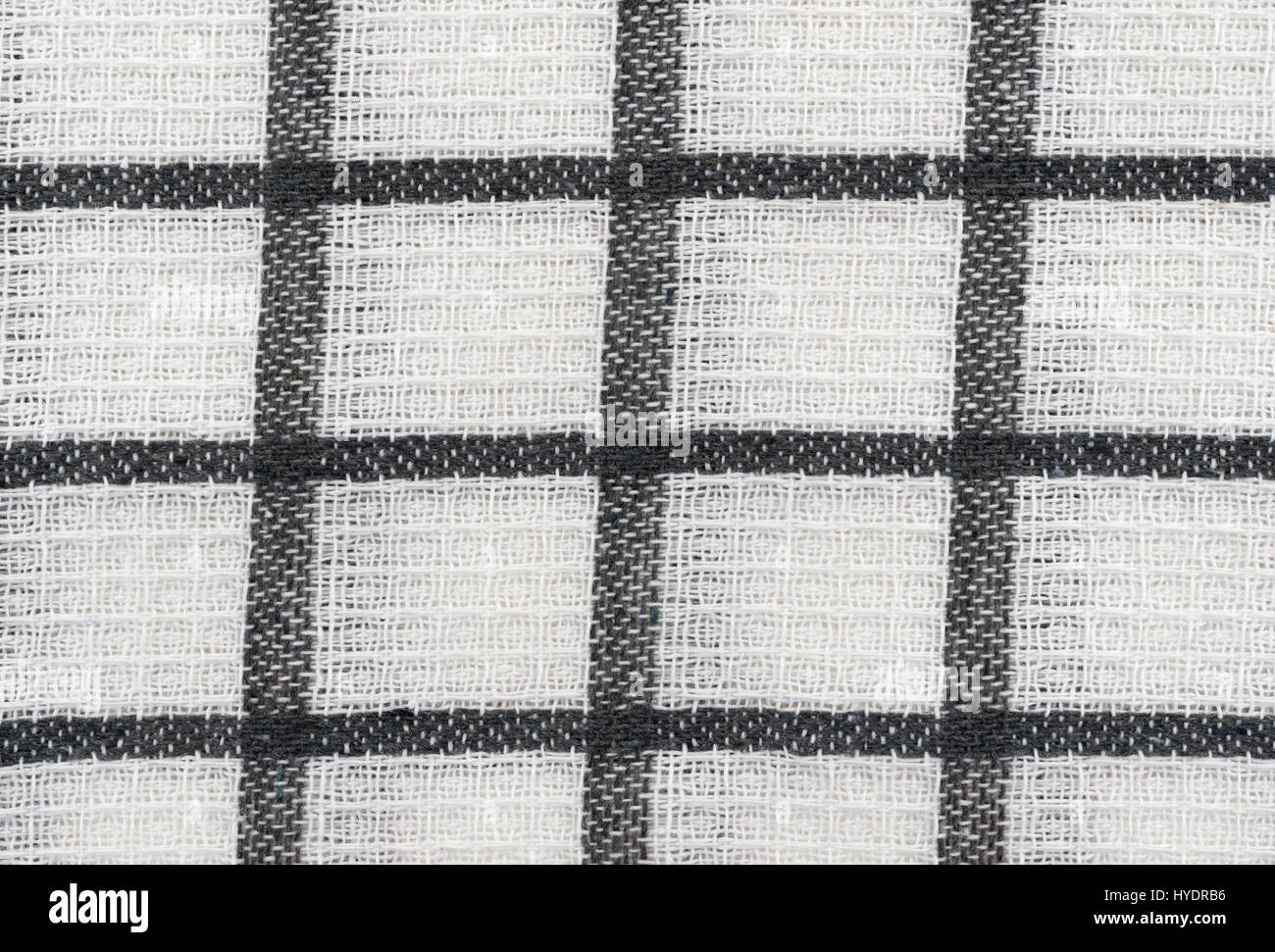 Nahaufnahme von schwarzen und weißen Muster Spültuch. Stockfoto
