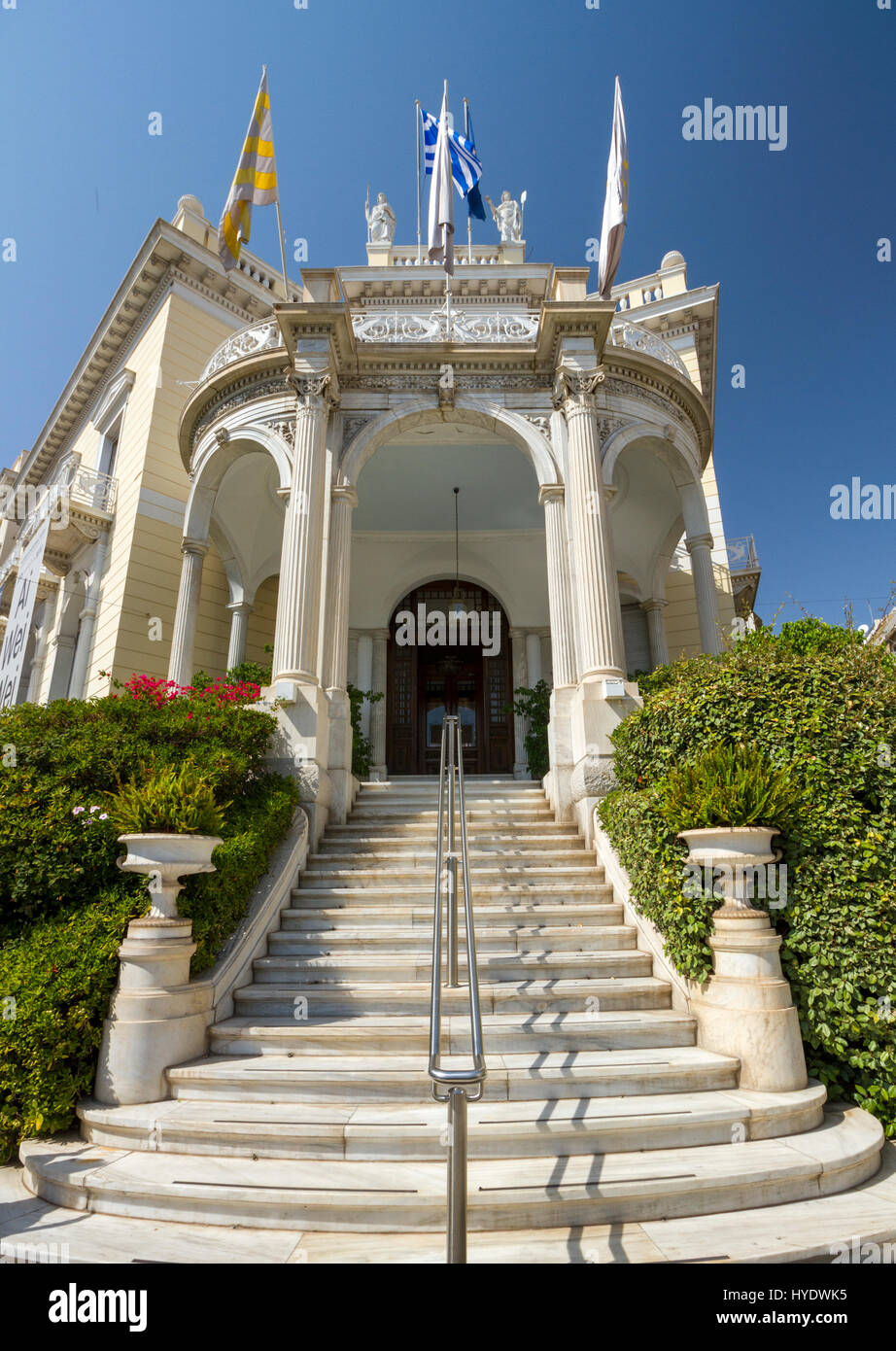 Die Fassade des Museums der Kykladen-Kunst in Athen, Griechenland. Stockfoto