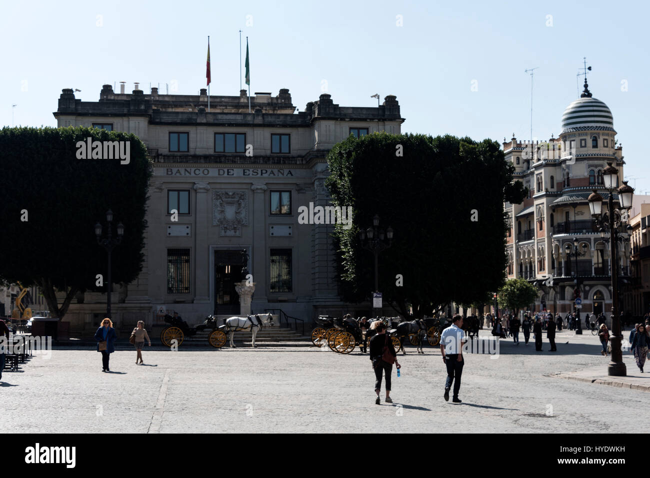 Banco de España (Banco de España) ist die National Bank von Spanien am Plaza de San Francisco in Sevilla, Spanien Stockfoto