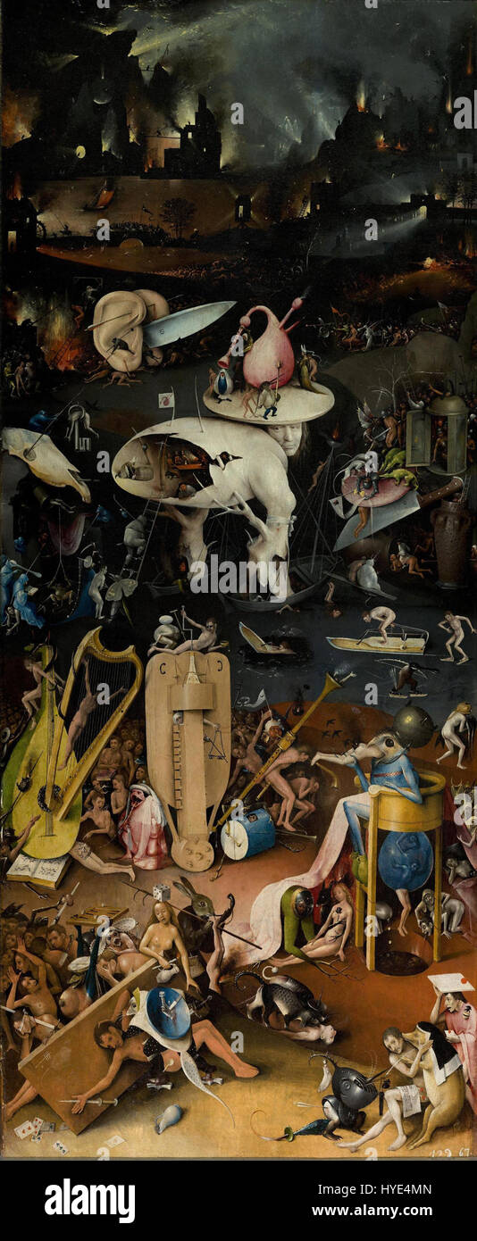 Hieronymus Bosch der Garten der Lüste Hölle Stockfotografie Alamy