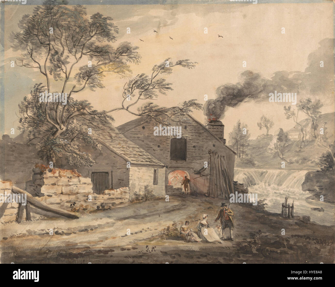 Paul Sandby Eisenschmiede auf der River Kent, Westmorland Google Art Project Stockfoto