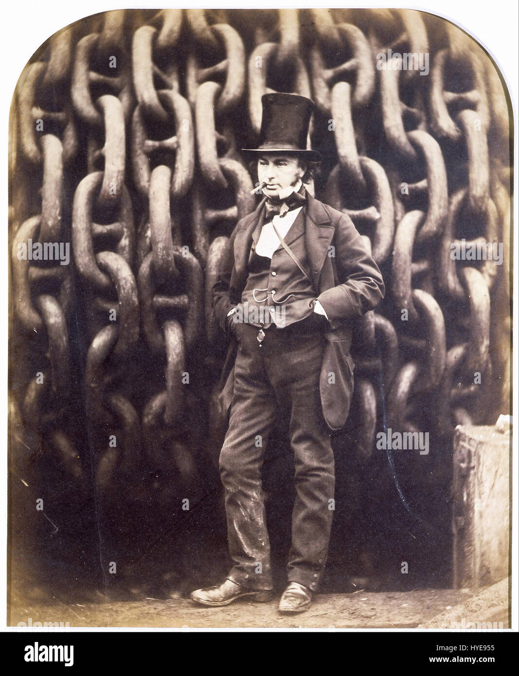 Robert Howlett Isambard Kingdom Brunel und startenden Ketten von den großen östlichen Google Art Project Stockfoto