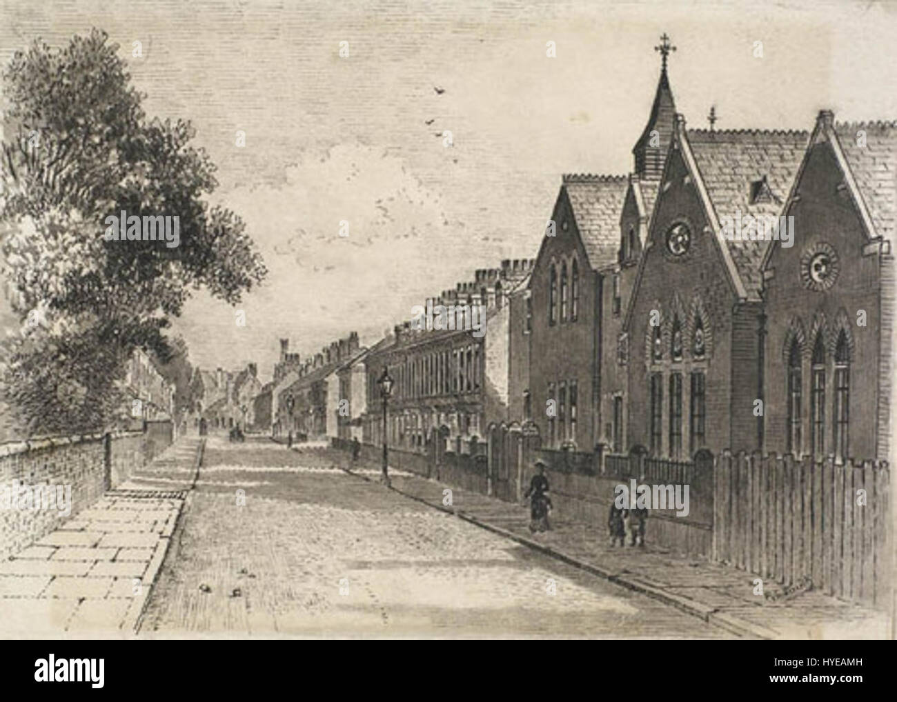 Die 1883 erbaute Park Road School stellt eine wichtige historische Bildungseinrichtung dar. Der architektonische Stil und das Design spiegeln die Bildungsstandards des späten 19. Jahrhunderts wider und geben Einblicke in das Bildungsumfeld der damaligen Zeit. Die Schule spielte eine wichtige Rolle in der lokalen Gemeinde und im Bildungssystem. Stockfoto