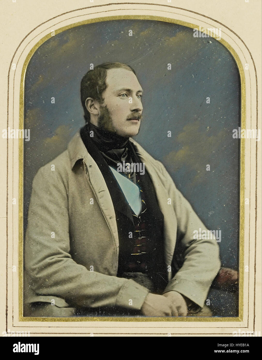 Prince Albert (1819-61) von William Edward Kilburn ist ein Porträt von Königin Victorias Gemahlin, das seine Gestalt in würdevoller, königlicher Manier einfängt. Das Foto spiegelt die Aufmerksamkeit der frühen viktorianischen Ära für Porträts und königliche Darstellungen wider. Stockfoto