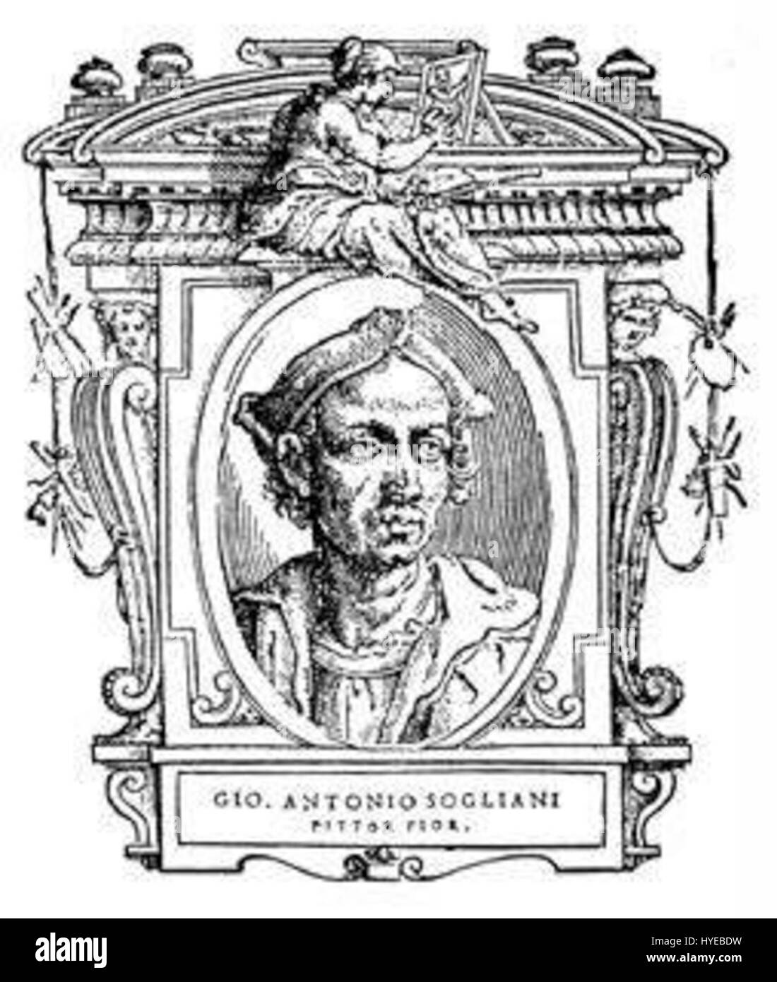 *Le Vite* von Giovanni Antonio Sogliani ist ein Kunstbuch über das Leben bekannter italienischer Künstler. Diese Ausgabe gibt Einblicke in Soglianis Beiträge zur Renaissance und sein künstlerisches Erbe. Stockfoto