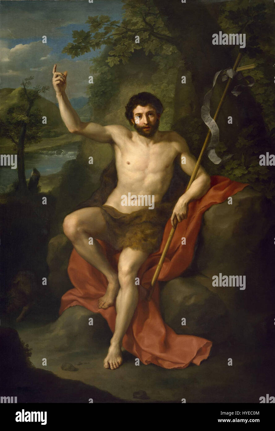 Anton Raphael Mengs St. Johannes der Täufer predigt in der Wüste Google Art Project Stockfoto