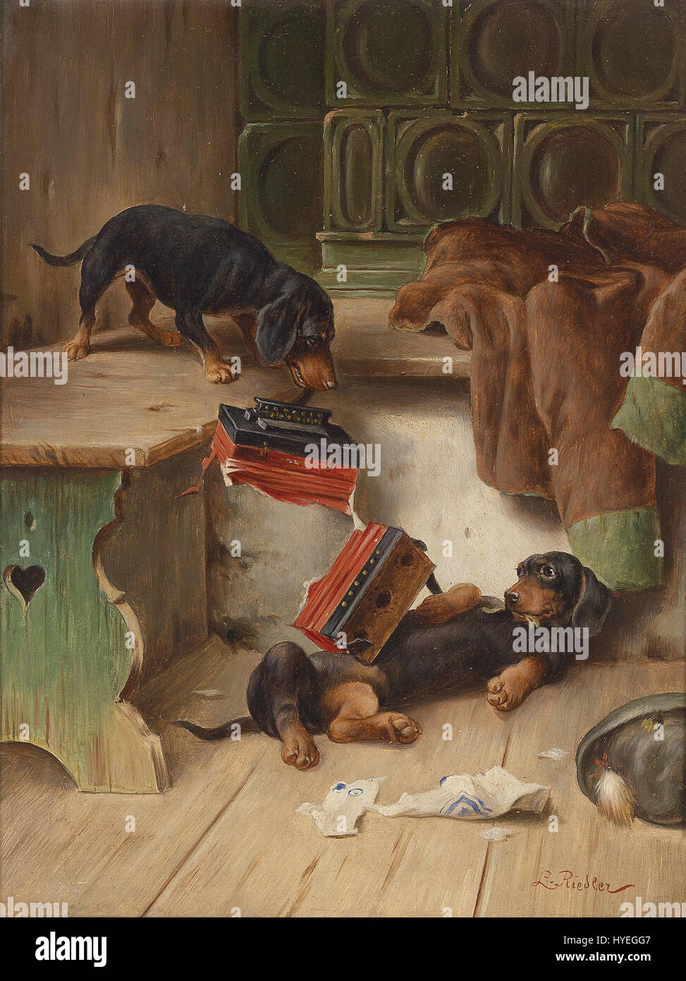 L Riedler Hunde 2 So Wird es enden Stockfoto