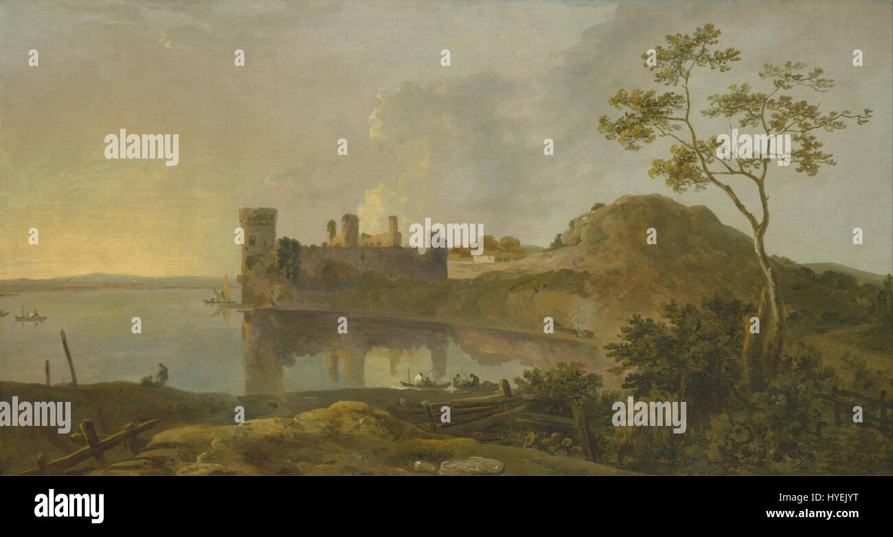 Richard Wilson Sommer Abend (Caernarvon Castle) Google Art Project Stockfoto