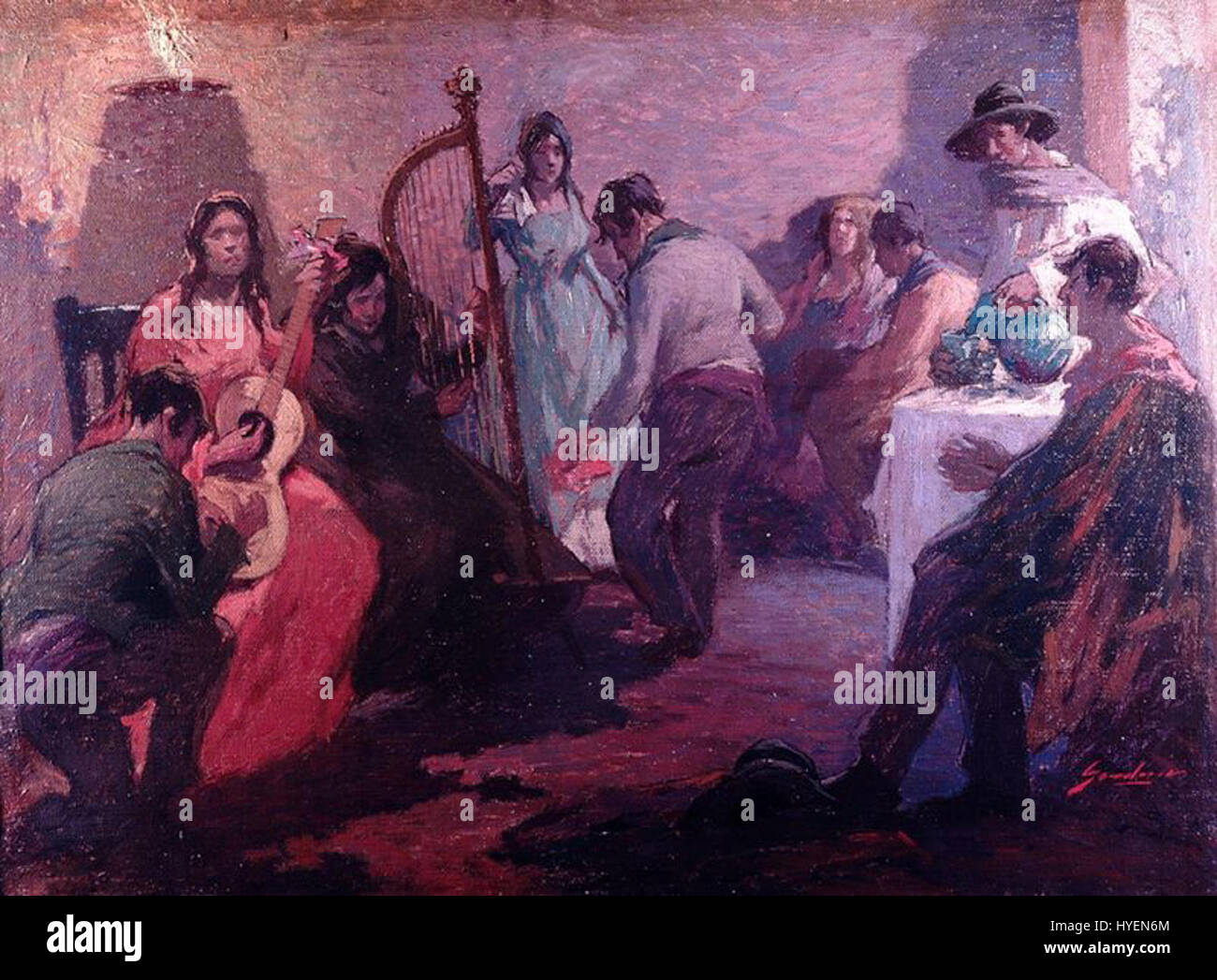 „Zamacueca“ von Arturo Gordon ist ein Stück, das die Verschmelzung von Musik und Tanztraditionen in Lateinamerika, insbesondere in Peru, zeigt. Die Komposition spiegelt die Rhythmen und kulturellen Ausdrucksformen dieses Volksgenres wider. Stockfoto