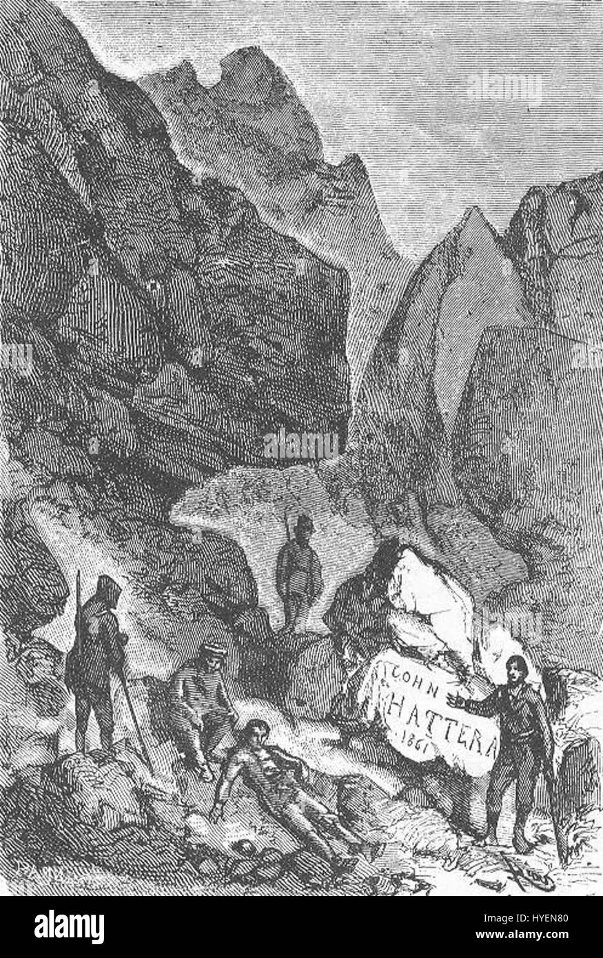 „The Field of Ice“ von Riou und Montaut ist eine dramatische Darstellung der arktischen Landschaft. Die Abbildung zeigt das raue, eisige Gelände und zeigt die Strenge der gefrorenen Wildnis und die Herausforderungen, denen sich die Entdecker in der Region gegenübersehen. Stockfoto
