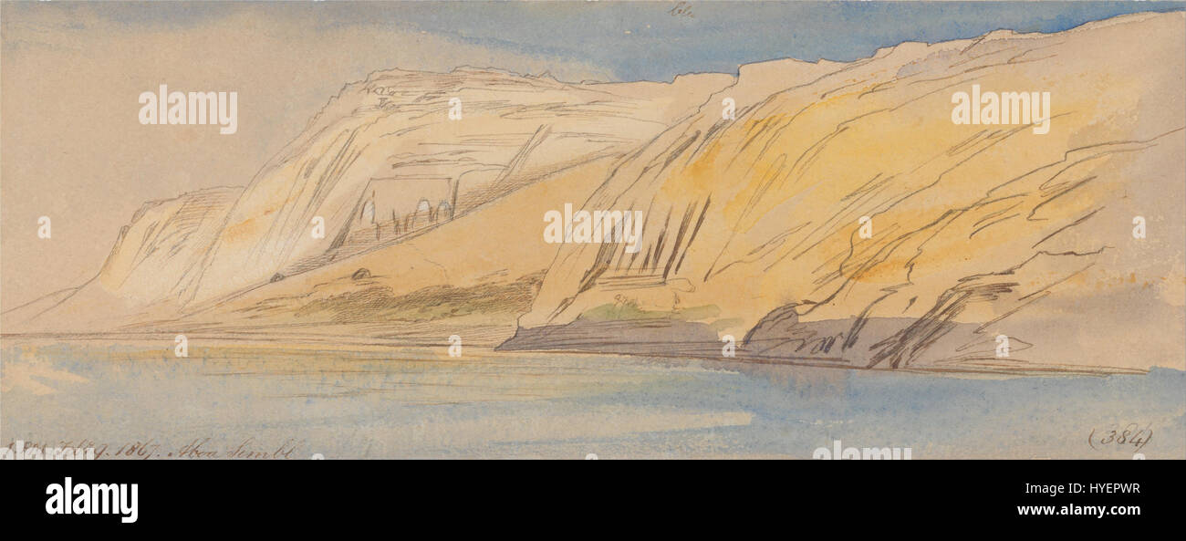 Edward Lear Abu Simbel, 1 00 Uhr, 9. Februar 1867 (384) Google Art Project Stockfoto