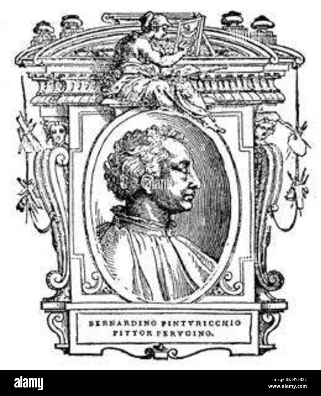 „078 le vite“ bezieht sich auf Bernardino Pinturicchios Fresko-Serie von Heiligenleben, die während der italienischen Renaissance entstanden ist. Dieses besondere Werk unterstreicht die Lebendigkeit von Pinturicchios Stil, mit komplizierten Details und satten Farben, die typisch für die religiöse Kunst der Renaissance sind, und spiegelt die Hingabe der Zeit für christliche Ikonographie und Erzählkunst wider. Stockfoto