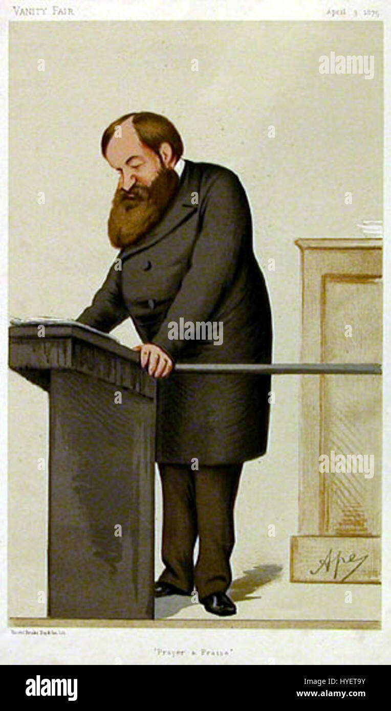 Dwight Lyman Moody Vanity Fair 3. April 1875 Stockfoto