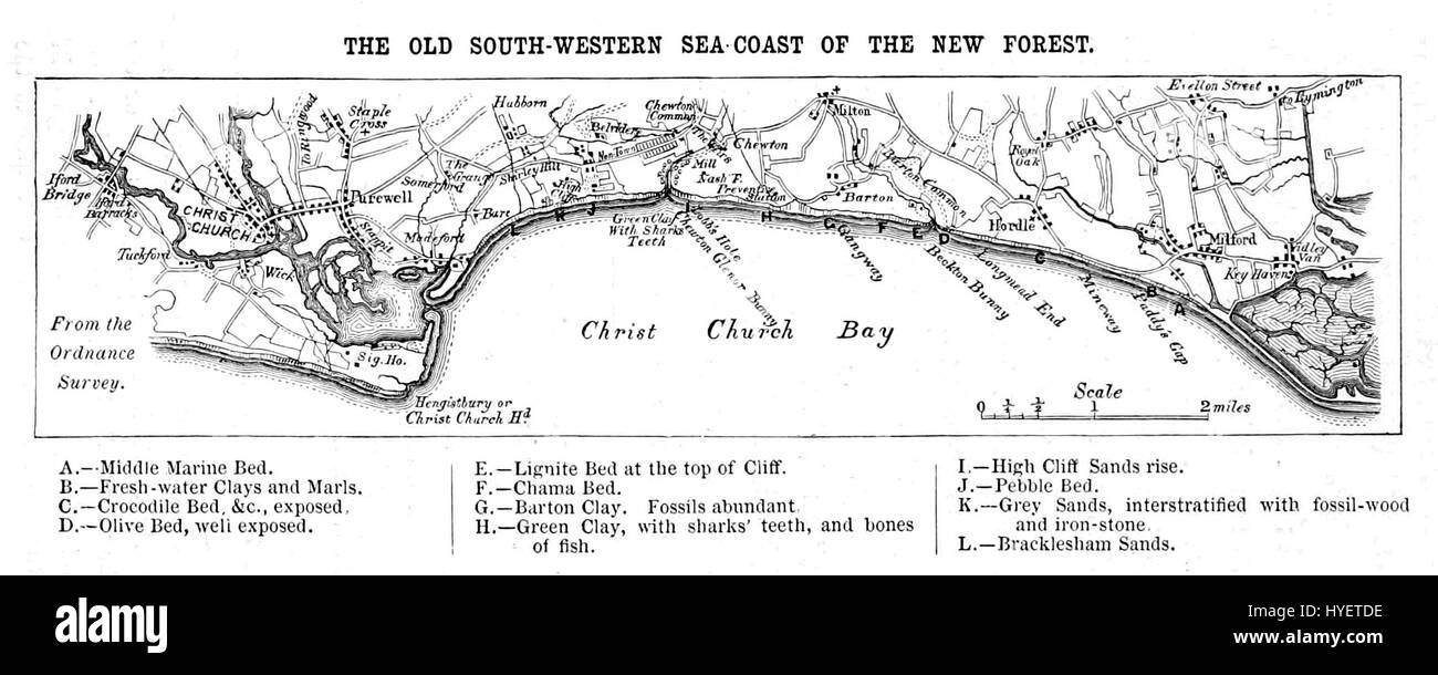 *The New Forest: Seine Geschichte und seine Landschaft* bietet einen detaillierten Einblick in die Geschichte und natürliche Schönheit von Englands New Forest. Auf Seite 149 zeigt die Karte die Geographie und Wahrzeichen dieses geschützten Gebiets, das für seine vielfältige Tierwelt und malerische Landschaften bekannt ist. Das Buch ist eine wertvolle Ressource, um die ökologische und historische Bedeutung dieser Region zu verstehen. Stockfoto