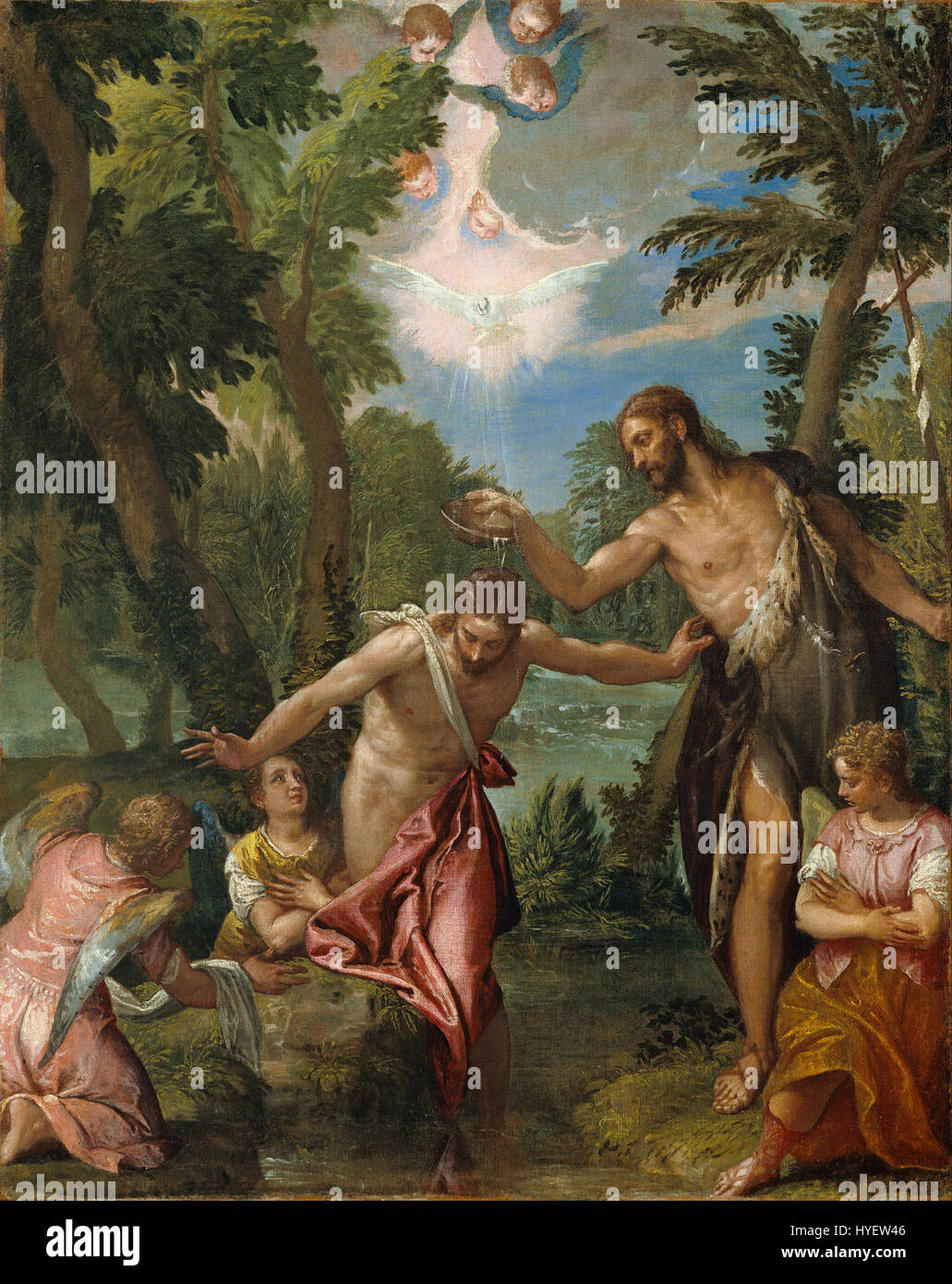 Paolo Veronese (Paolo Caliari) und Werkstatt (italienische die Taufe von Christ Google Art Project Stockfoto