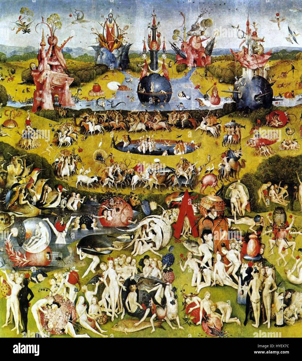 Hieronymus Bosch, Garten der LüsteTriptychon, Mitteltafel
