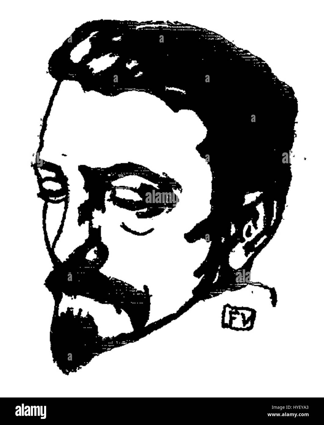 Das Porträt Multatuli von Vallotton fängt die intellektuelle und literarische Figur realistisch und detailliert ein. Das Werk spiegelt die Fähigkeit des Künstlers wider, Charakter und Einsicht in sein Thema zu vermitteln. Stockfoto Das Porträt Multatuli von Vallotton fängt die intellektuelle und literarische Figur realistisch und detailliert ein. Das Werk spiegelt die Fähigkeit des Künstlers wider, Charakter und Einsicht in sein Thema zu vermitteln. Stockfoto