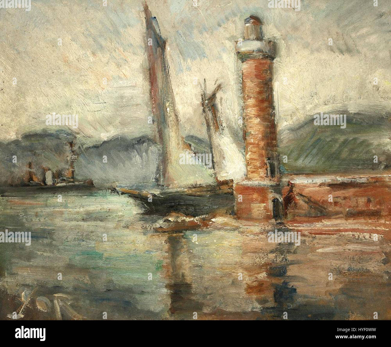 Petre Iorgulescu war ein rumänischer Künstler, der für sein expressionistisches Werk im frühen 20. Jahrhundert bekannt war. „Yor FAR“ repräsentiert seinen unverwechselbaren Ansatz zur Figuren- und Landschaftsmalerei, indem er Abstraktion mit humanistischen Themen verbindet. Stockfoto