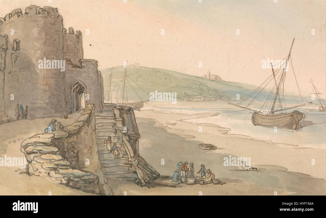 Thomas Rowlandson Caernarvon Castle, Eingang zu einem Turm Google Art Project Stockfoto