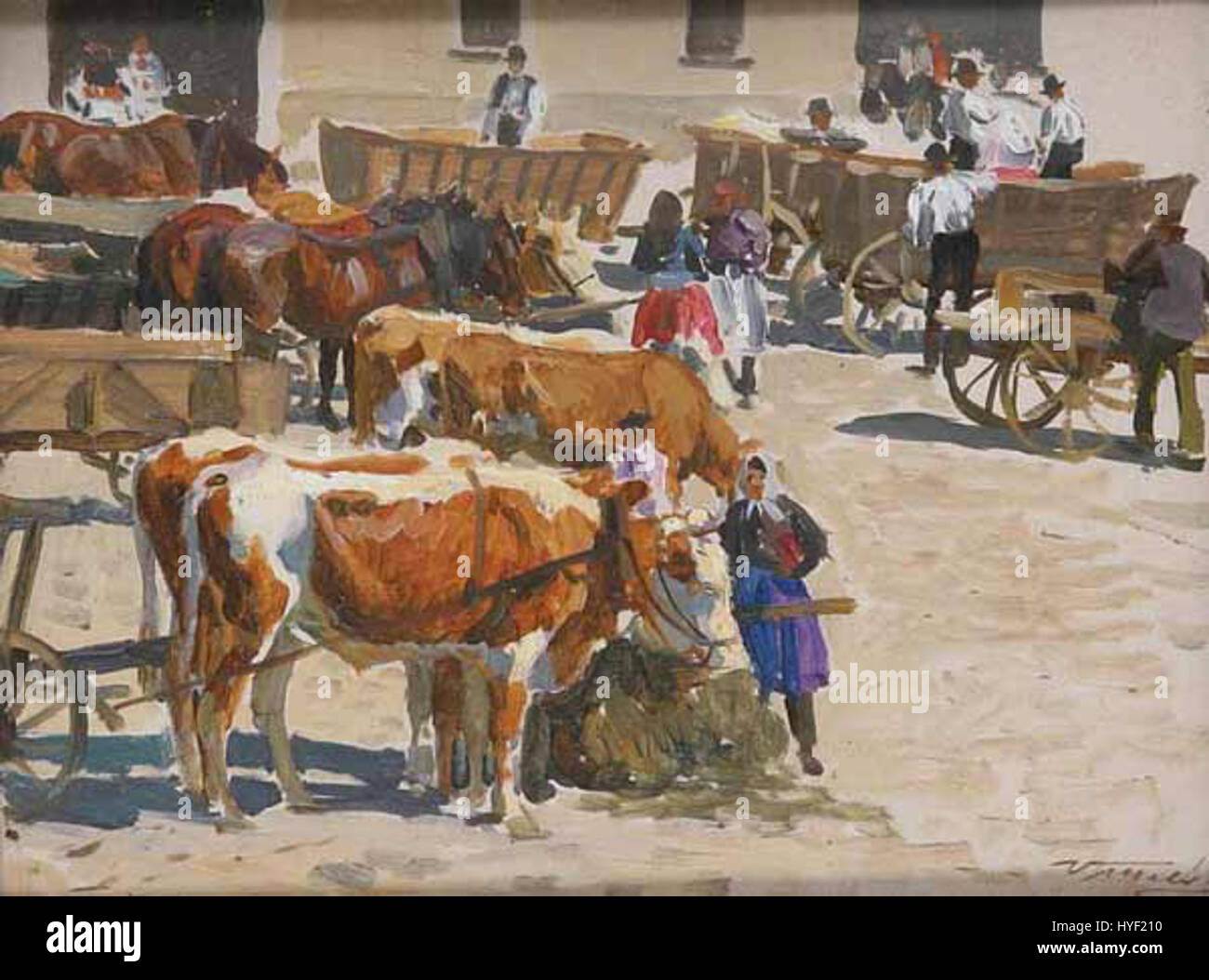 Vaclav Maly den Markt auf dem Platz in Uhersky Brod 049 Stockfoto