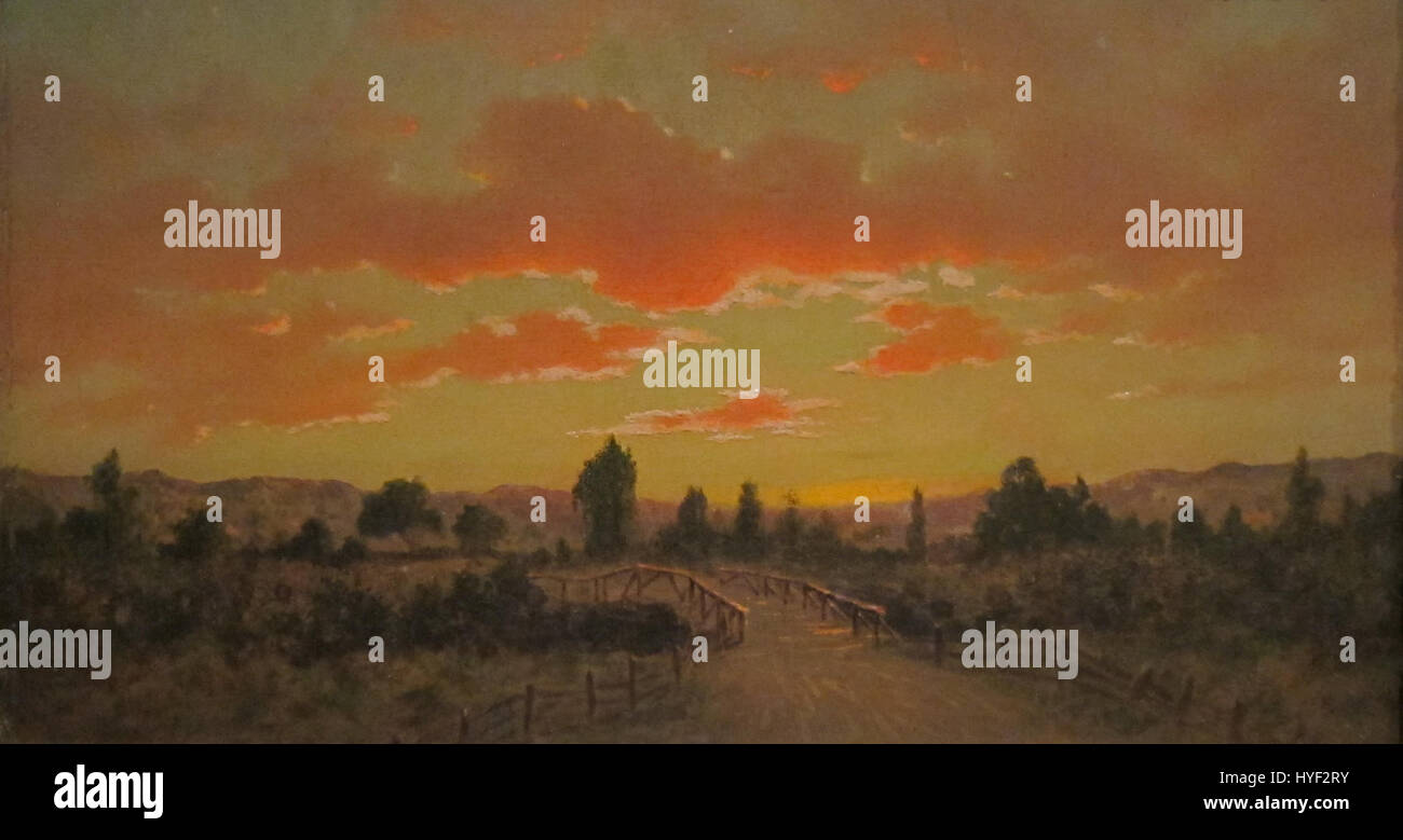 "Landscape" von Edward Edmondson, Jr., 1880 83, Dayton Kunstinstitut Stockfoto