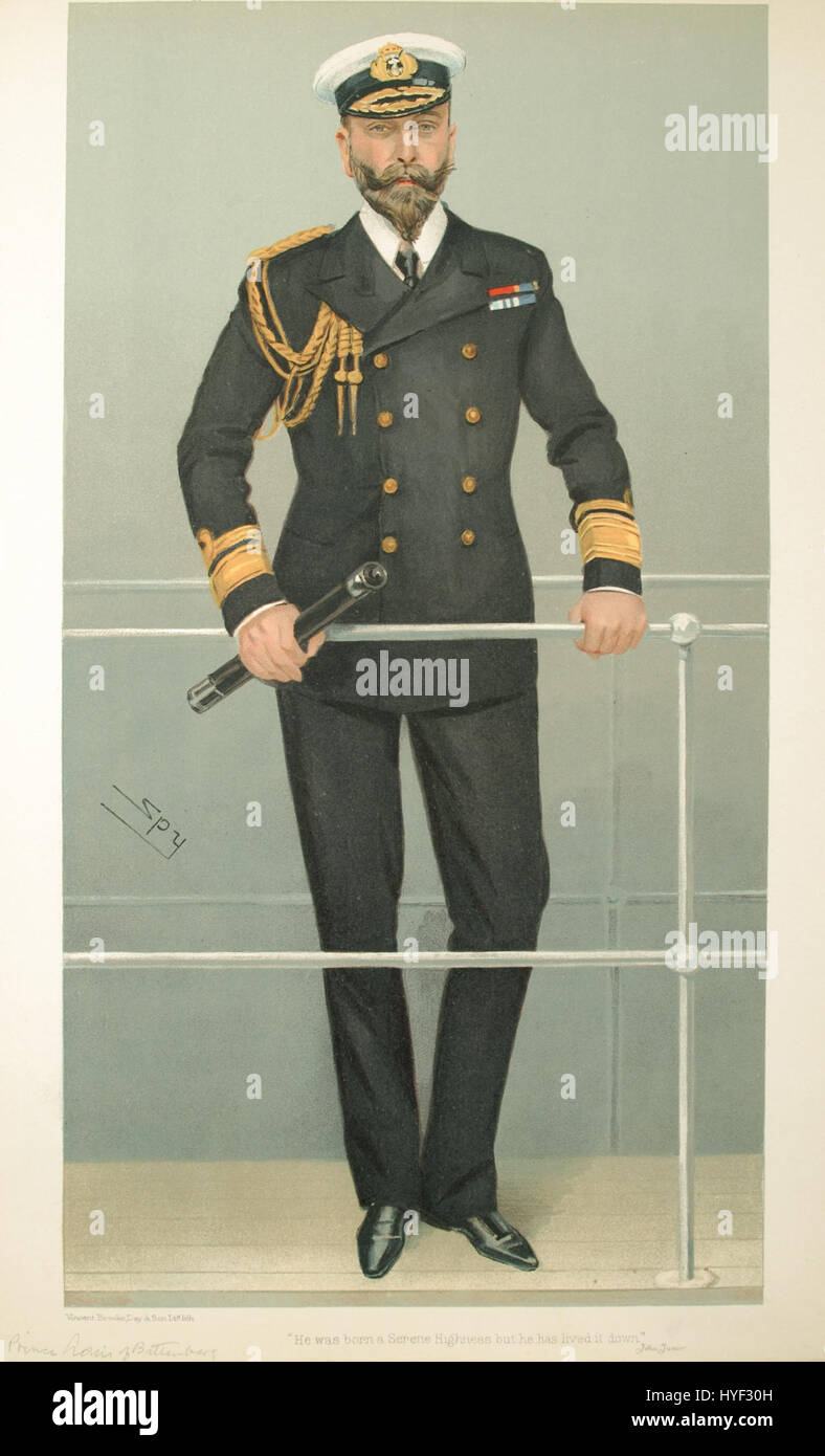 Prinz Louis von Battenberg Vanity Fair vom 16. Februar 1905 Stockfoto