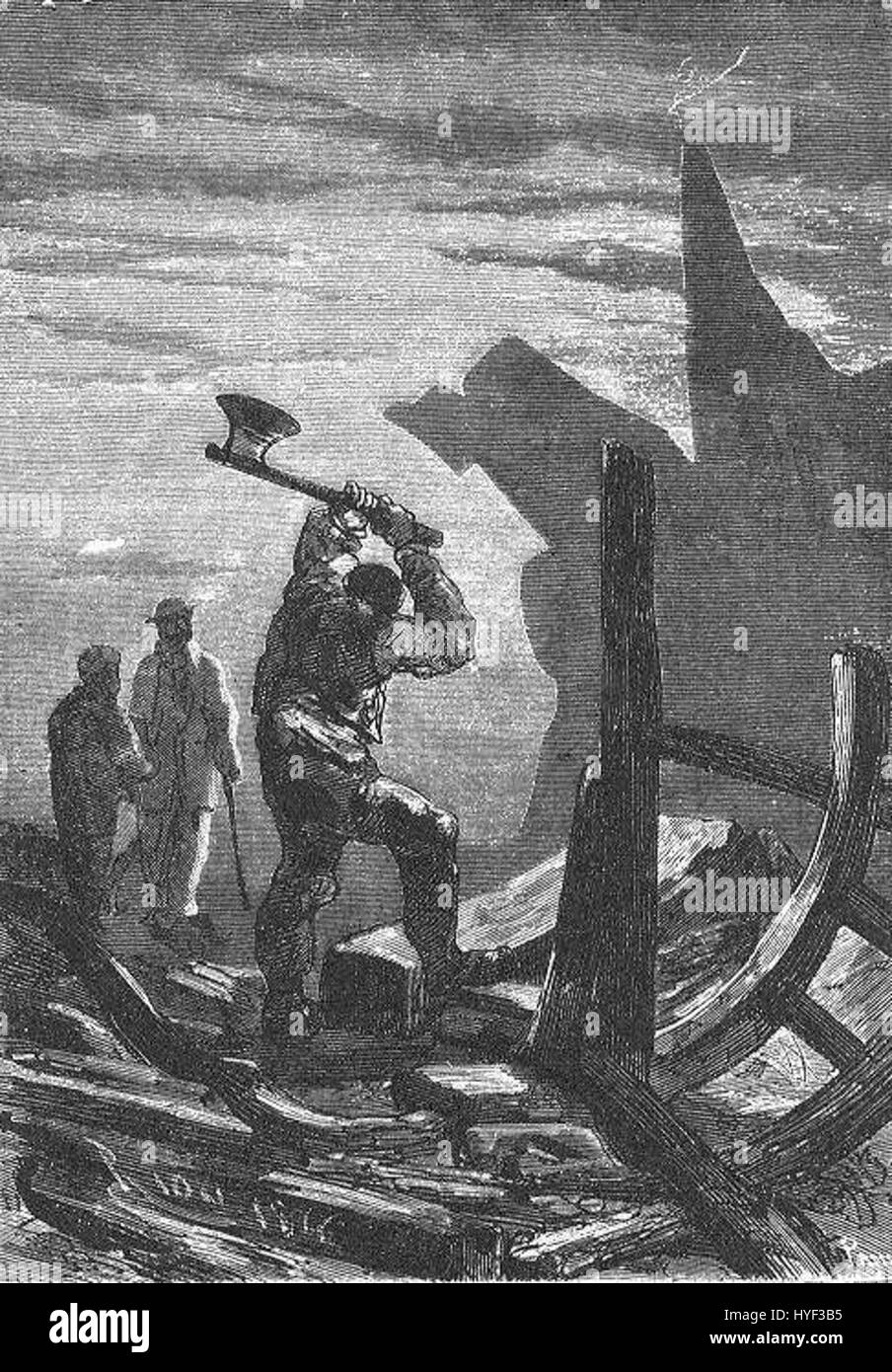 „The Field of Ice“ ist ein Stück von Riou und Montaut, das eine riesige Eisfläche mit Schwerpunkt auf dem Kontrast zwischen natürlicher Schönheit und der Härte der gefrorenen Landschaft veranschaulicht. Das Werk fängt das Wesen der Kälte, des großen Raumes und der auffälligen, aber zerbrechlichen Natur der Umgebung ein. Stockfoto