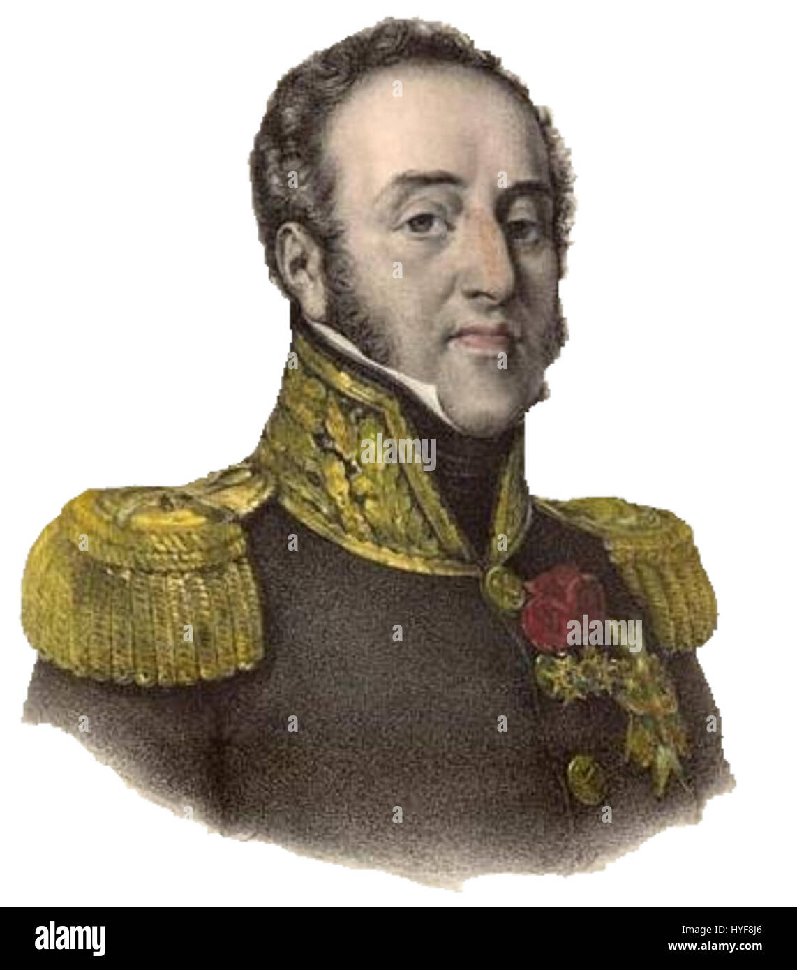 Louis Gabriel Suchet (1770–1826) war ein französischer Offizier, der während der Napoleonischen Kriege diente. Bekannt für seine Führung und militärische Strategie spielte Suchet eine Schlüsselrolle bei den Feldzügen der französischen Armee in Spanien und Italien. Stockfoto