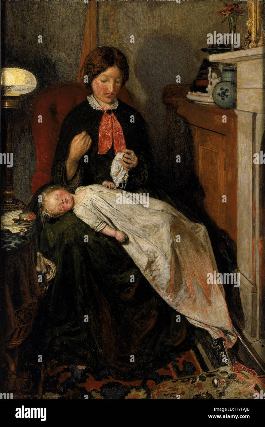 Ford Madox Brown wartet ein englischer Kamin von 1854-55 Google Art Project Stockfoto