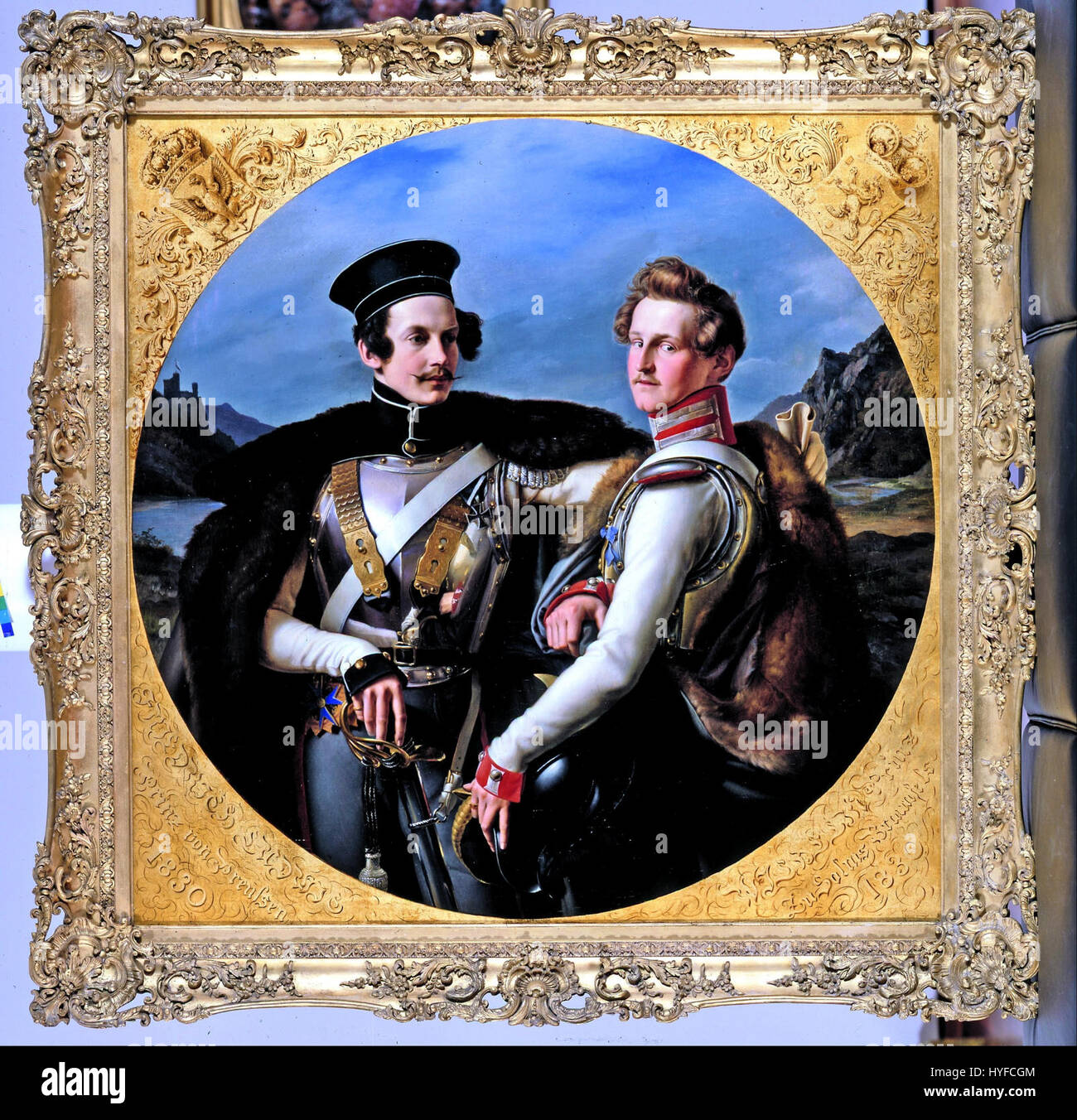 Wilhelm von Schadow Doppelporträt der Fürsten Friedrich Wilhelm von Preußen und Wilhelm Zu Solms Braunfels in eine Cuirassi...   Google Art Project Stockfoto