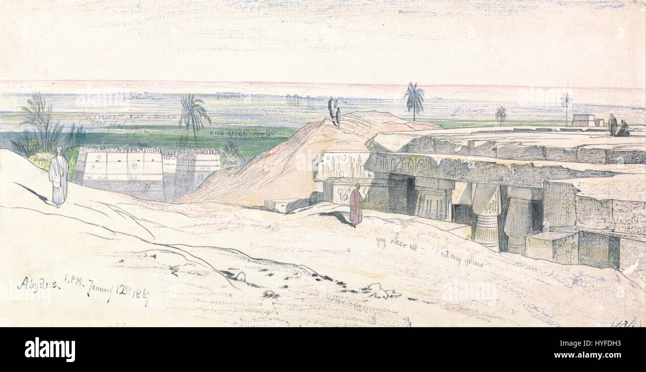 Edward Lear Abydos, 1 00 Uhr, 12. Januar 1867 (134) Google Art Project Stockfoto