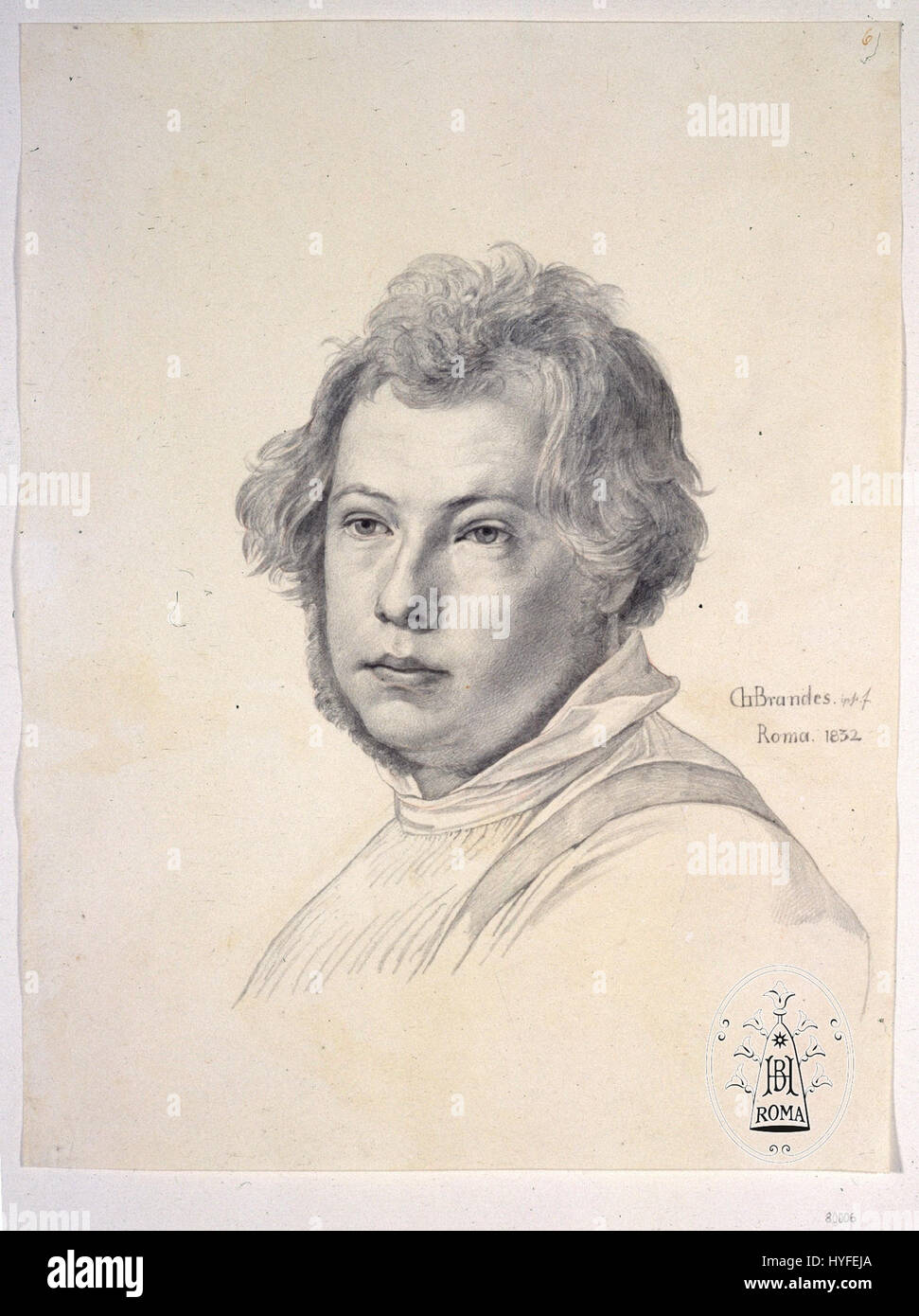 Georg Heinrich Brandes Selbstportrait (1832) Stockfoto