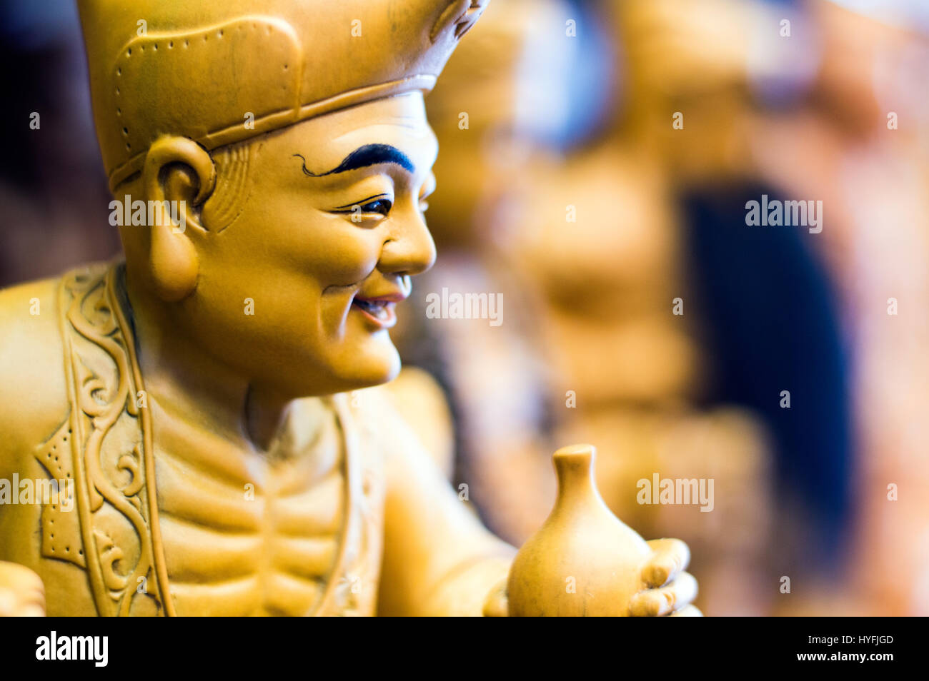 Buddhistische Figur, chinesische Kunst und statuarischen Shop, Guiyang Street, Wanhua, Taipei, Taiwan Stockfoto