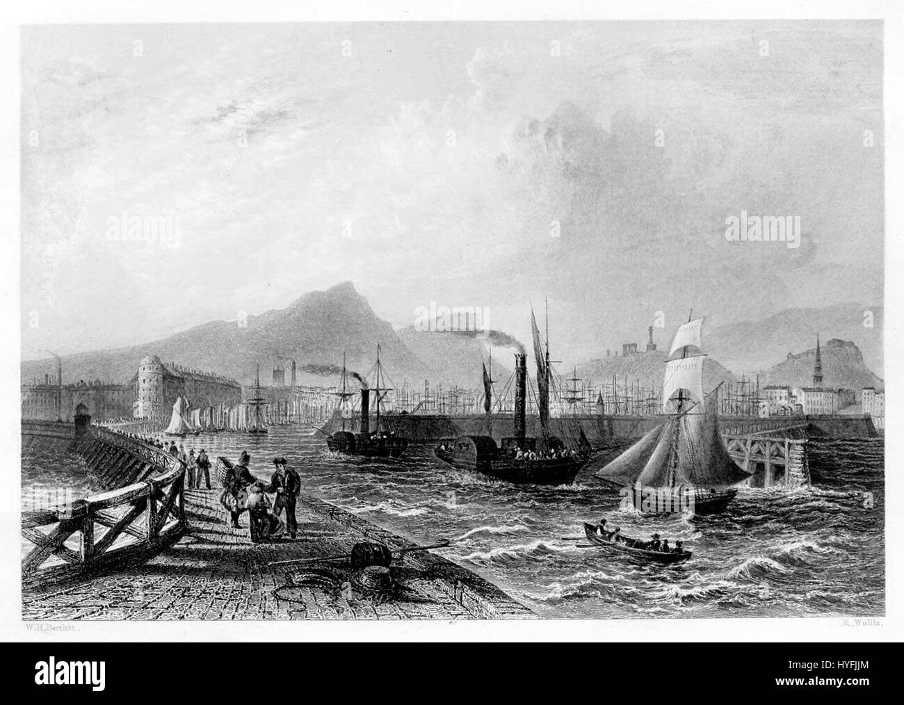 Leith Pier und Hafen Stockfoto