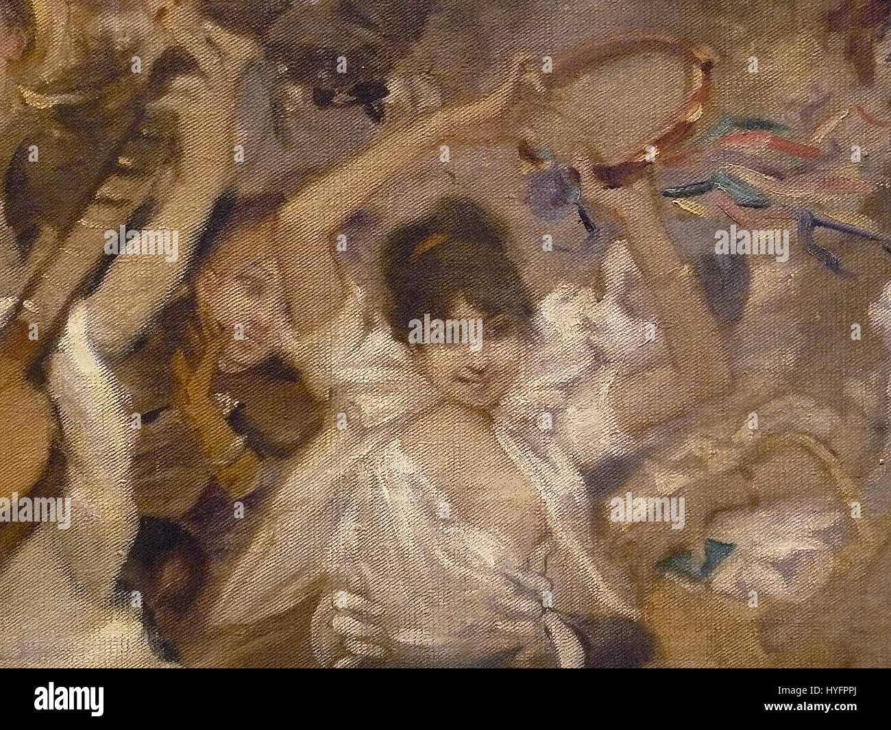 Adolphe Willettes Stück „Parce Domine“ aus dem Jahr 1884 zeigt eine detailreiche Szene mit lebhaften Farben, die seinen unverwechselbaren Stil aus dem späten 19. Jahrhundert zeigt. Stockfoto