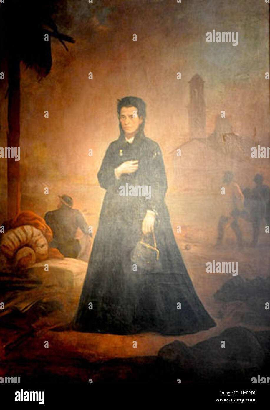 „ANA Justina Nery“ von Victor Meirelles ist ein Porträt der brasilianischen Frau, bekannt für ihre reiche Darstellung ihrer emotionalen und sozialen Bedeutung. Der Stil von Meirelles vermittelt eine würdevolle und respektvolle Darstellung des brasilianischen Erbes im 19. Jahrhundert. Stockfoto