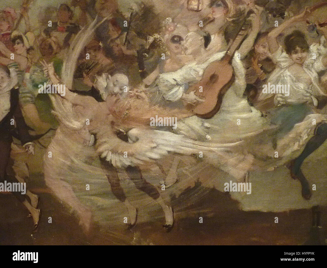 Adolphe Willettes „Parce Domine“ aus dem Jahr 1884 fängt eine detaillierte, satirische Szene ein, die den sozialen Kommentar des späten 19. Jahrhunderts widerspiegelt. Willettes Stil, geprägt von Humor und scharfer Beobachtung, thematisiert die politischen und kulturellen Fragen der Zeit. Stockfoto