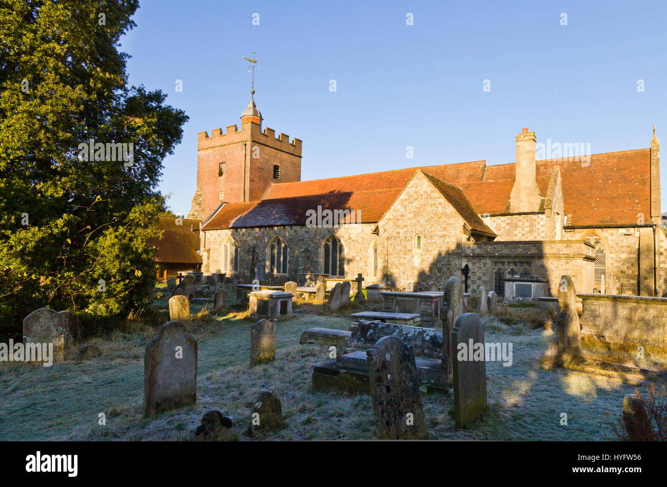 Die Kirche des St. Johannes des Täufers, Southover, Lewes Stockfoto