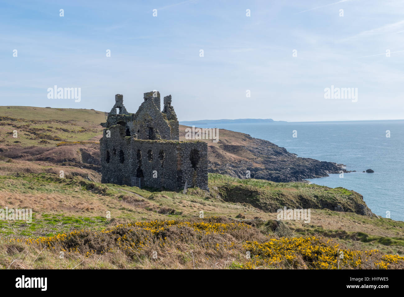 Dunskey Burg, Süd-West-Schottland Stockfoto