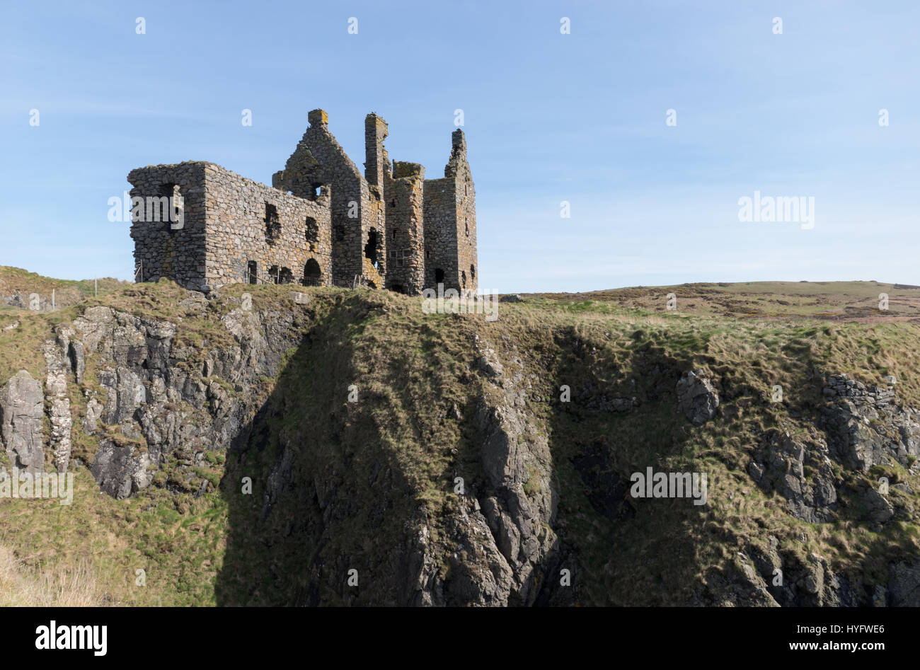 Dunskey Burg, Süd-West-Schottland Stockfoto