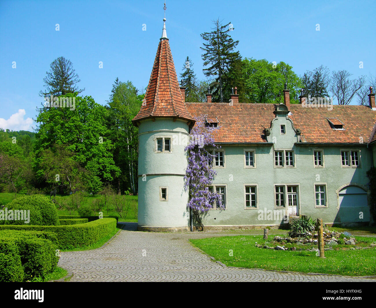 Shenborn Burg in den Karpaten, Ukraine Stockfoto