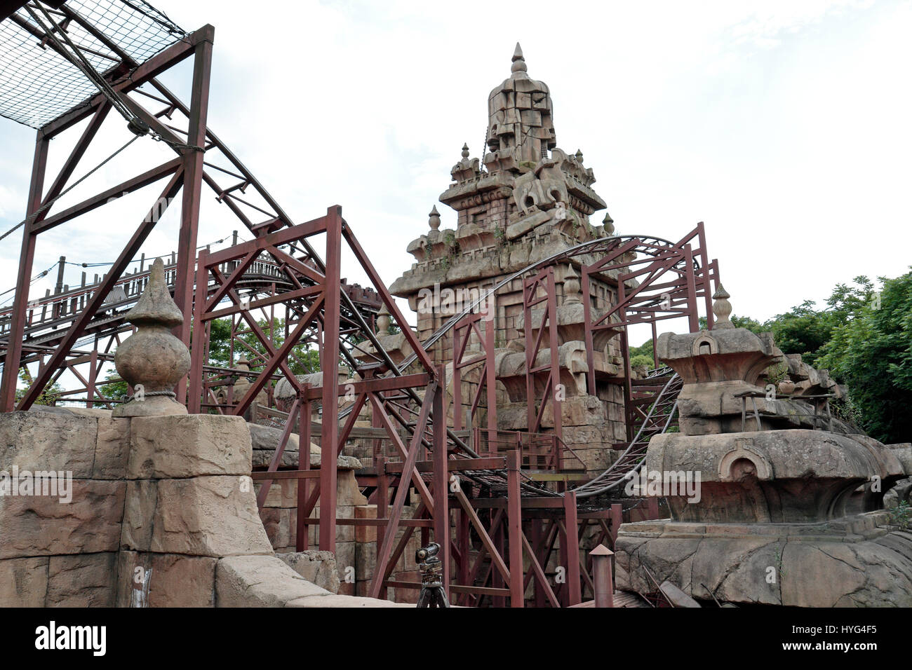 Indiana Jones und der Tempel der Gefahr, Disneyland Paris, Marne-la-Vallée, in der Nähe von Paris, Frankreich. Stockfoto