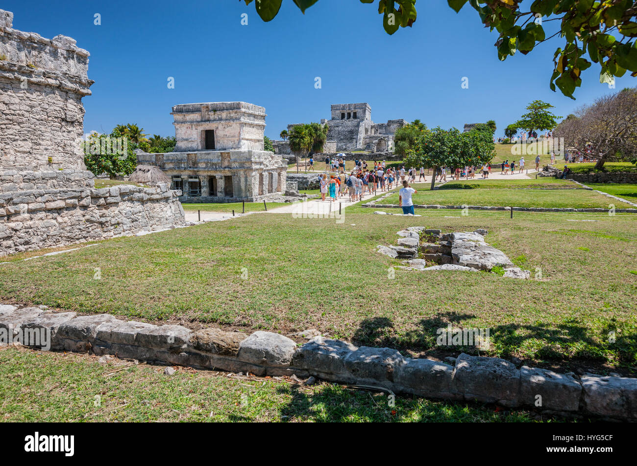 Maya-Ruinen von Tulum in Mexiko Stockfoto