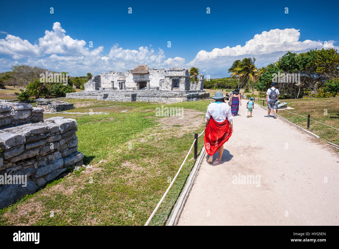 Maya-Ruinen von Tulum in Mexiko Stockfoto
