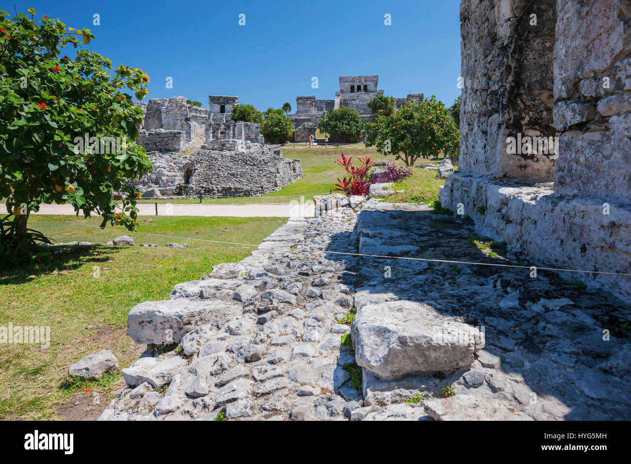 Maya-Ruinen InTulum, Mexiko Stockfoto