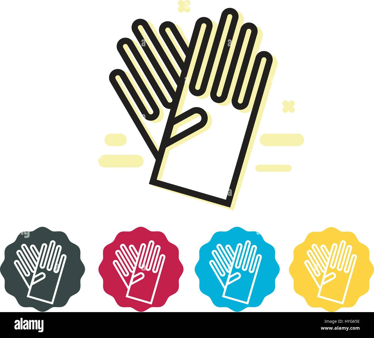 Sicherheit Handschuhe Icon - Illustration als EPS 10 einzureichen. Stock Vektor