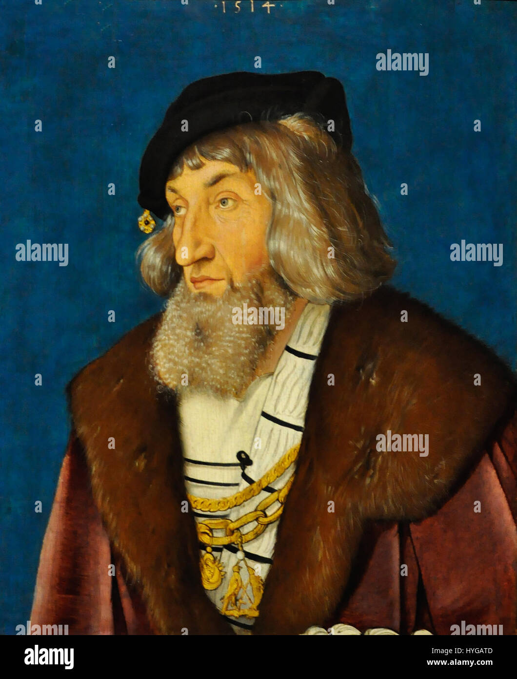 Hans Baldung (ca. 1484 1545) Portret van Een Mann National Gallery London 5 3 2015 11 17 58 Stockfoto