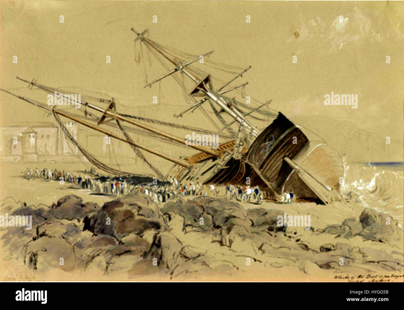 Die Wracks der Schiffe *Dart* und *Novo Beijinho* sind historische Schiffskatastrophen, die Einblicke in die Risiken und Herausforderungen geben, denen Seeleute in der Vergangenheit gegenüberstanden. Diese Wracks bieten wertvolle archäologische Informationen über die Schiffswracks des 19. Und frühen 20. Jahrhunderts und die Schifffahrt. Stockfoto